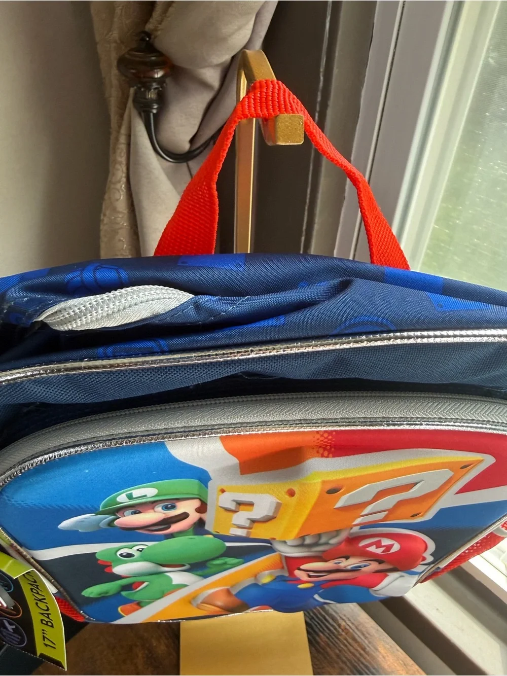 NWT Super Mario Kids Backpack - Navy Blue / Red